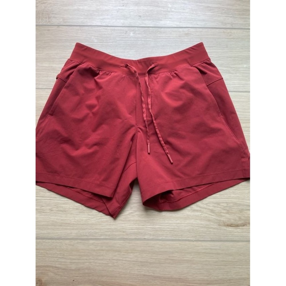 Lululemon Pace Breaker Lined Shorts 5 Inch Red Mens Athletic Running Training